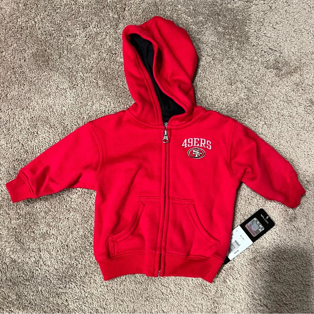 NWT NFL 49er Hoodie Size 12 months